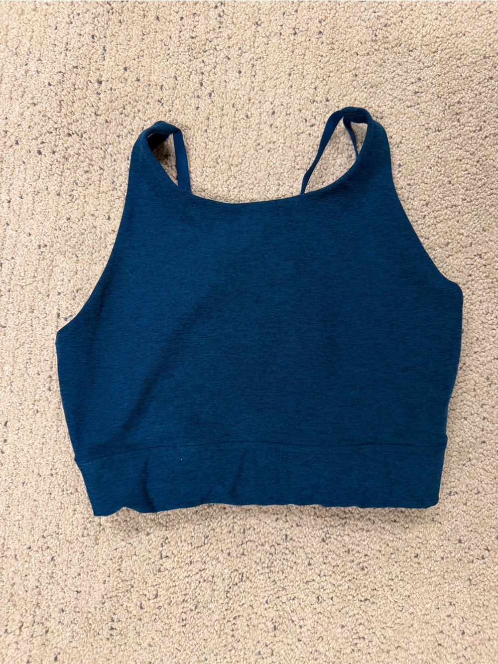 Beyond Yoga Dark Teal Stretch Halter Bra Top